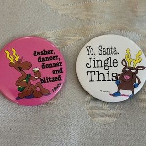 Vintage Holiday Reindeer Buttons